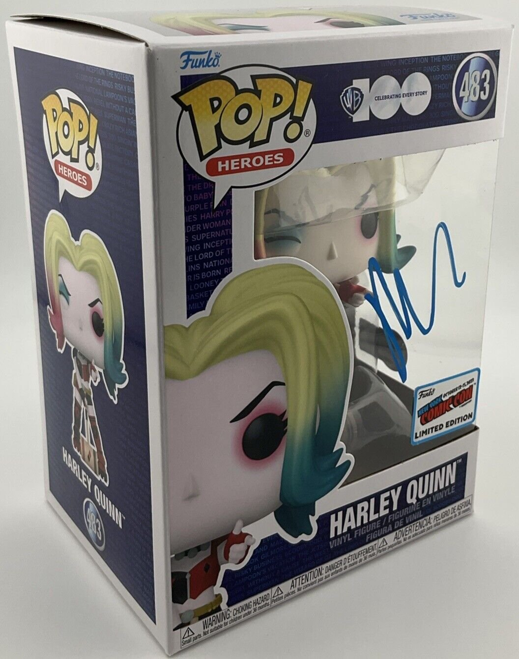 Funko Pop! Vinyl: Harley Quinn #483 NYCC Signed By Cuoco, Kaley