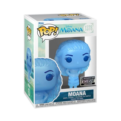 Translucent Moana Funko Pop! Disney - Entertainment Earth Exclusive Vinyl Figure #1378 with Display Box Case Protector