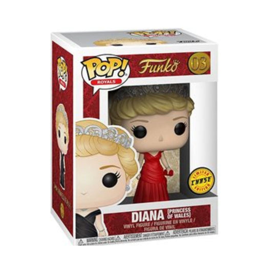 Diana Princess of Wales Funko Pop! Royals - Iconic Royal Collectible Chase Limited Edition Vinyl Figures #03 with Display Box Protector Case