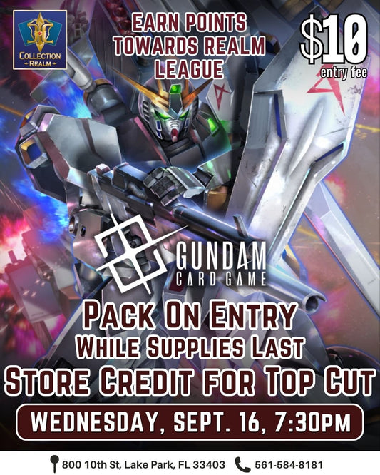 Gundam TCG Tournament — Wednesday 7:30 PM, September 16