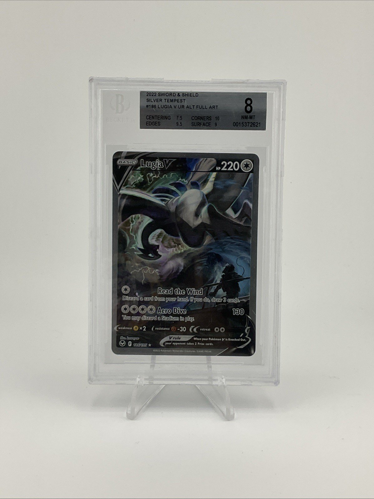 Pokémon TCG  Silver Tempest Lugia V Alt Art 186/195 Beckett 8