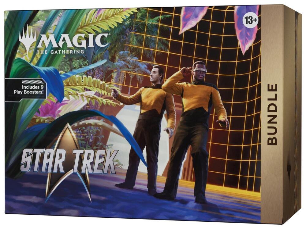 Magic: The Gathering | Star Trek Bundle | 9 Play Boosters, Foil & Full-Art Lands, Promo Card, Spindown Life Counter, Bundle Box & Reference Cards (PREORDER - Release Date November 13, 2026)