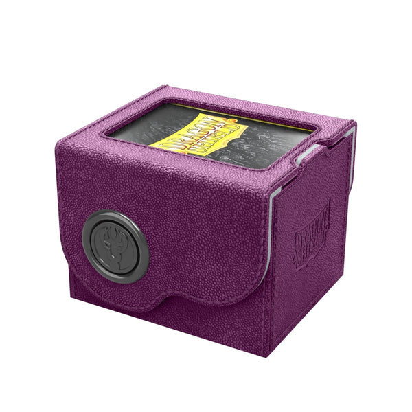 Dragon Shield Dragon Lock System Deck Box 100+ Purple & Frost for Standard Size Trading Cards, Magnetic Deck Case with Display Window Holds 130 Single-Sleeved Cards (PREORDER - Release Date July 10, 2026)