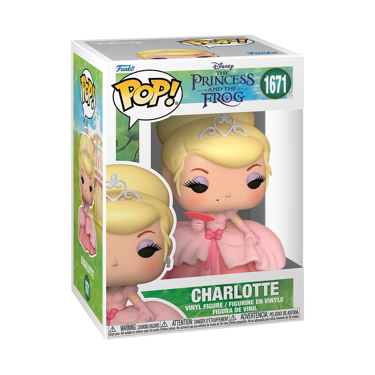 Charlotte #1671 Funko Pop! Princess and the Frog - Approx. 3 3/4" Collectible Vinyl Figure Bundled with Display Box Protector Case - Estimated Arrival: Jan. 2026 (PRE-SALE)
