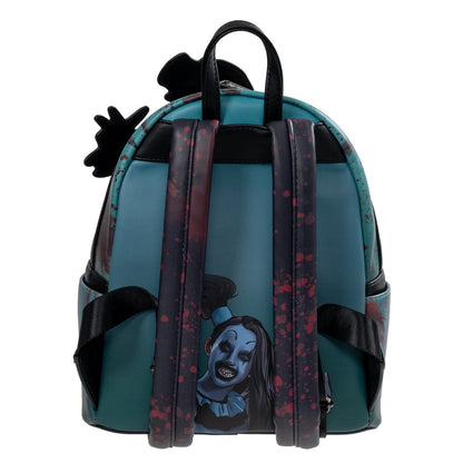 Loungefly Terrifier Art the Clown Glow-in-the-Dark Blood Splatter Mini Backpack - Entertainment Earth Exclusive Faux Leather Horror Collectible Bag with Adjustable Straps, 10 x 9 x 6 Inches