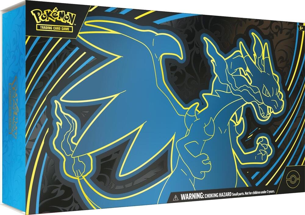Pokemon Mega Charizard X ex Ultra Premium Collection with 18 booster packs and accessories