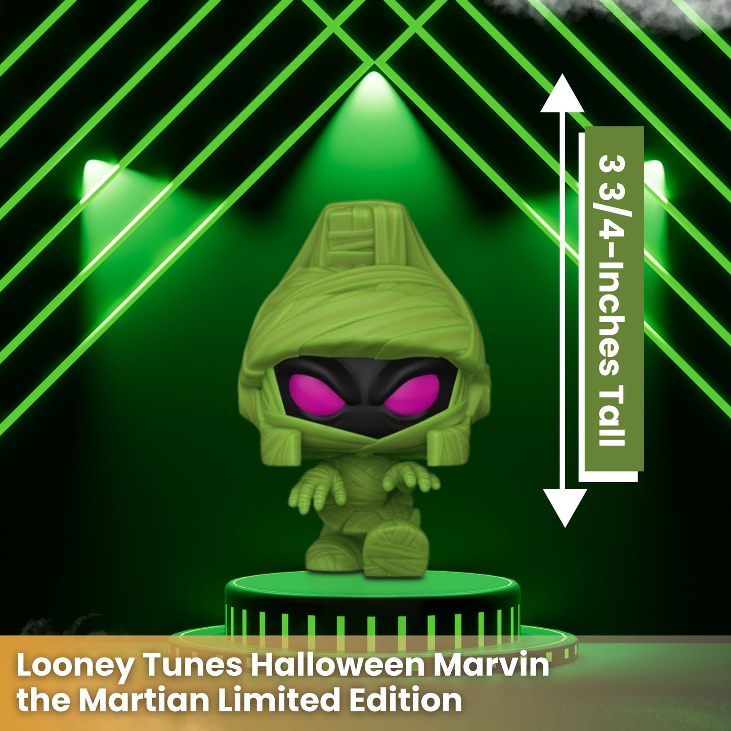 Marvin The Martian Funko Pop! Animation Looney Tunes - Glow-in-The-Dark Entertainment Earth Exclusive Limited Edition Vinyl Figure# 1674 with Display Box Protector Case