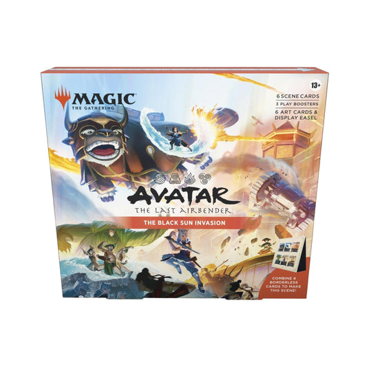 Magic The Gathering Avatar The Last Airbender Black Sun Invasion Scene Box with foil cards and play boosters