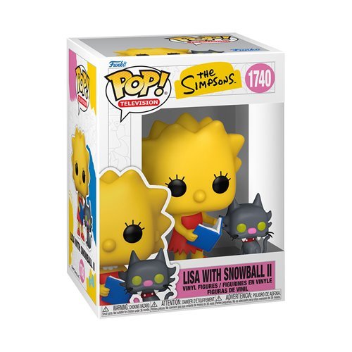 Lisa with Snowball II #1740 Funko Pop! Television The Simpsons - Approx. 3 1/2" (Lisa) and 1 1/2" (Snowball ll) Collectible Vinyl Figures Bundled with Display Box Protector Case