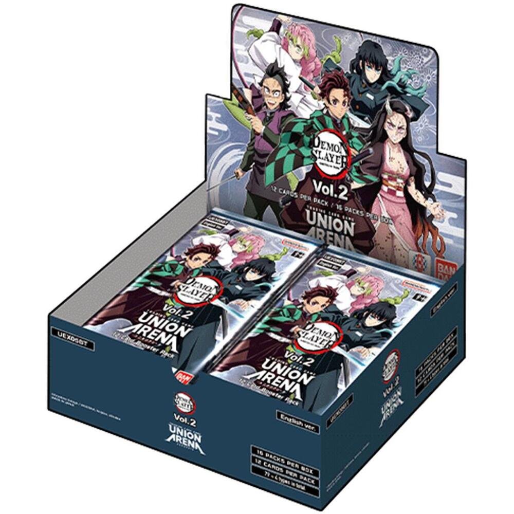 Union Arena TCG Demon Slayer Kimetsu no Yaiba Vol. 2 16 Booster Packs Collectible Card Game