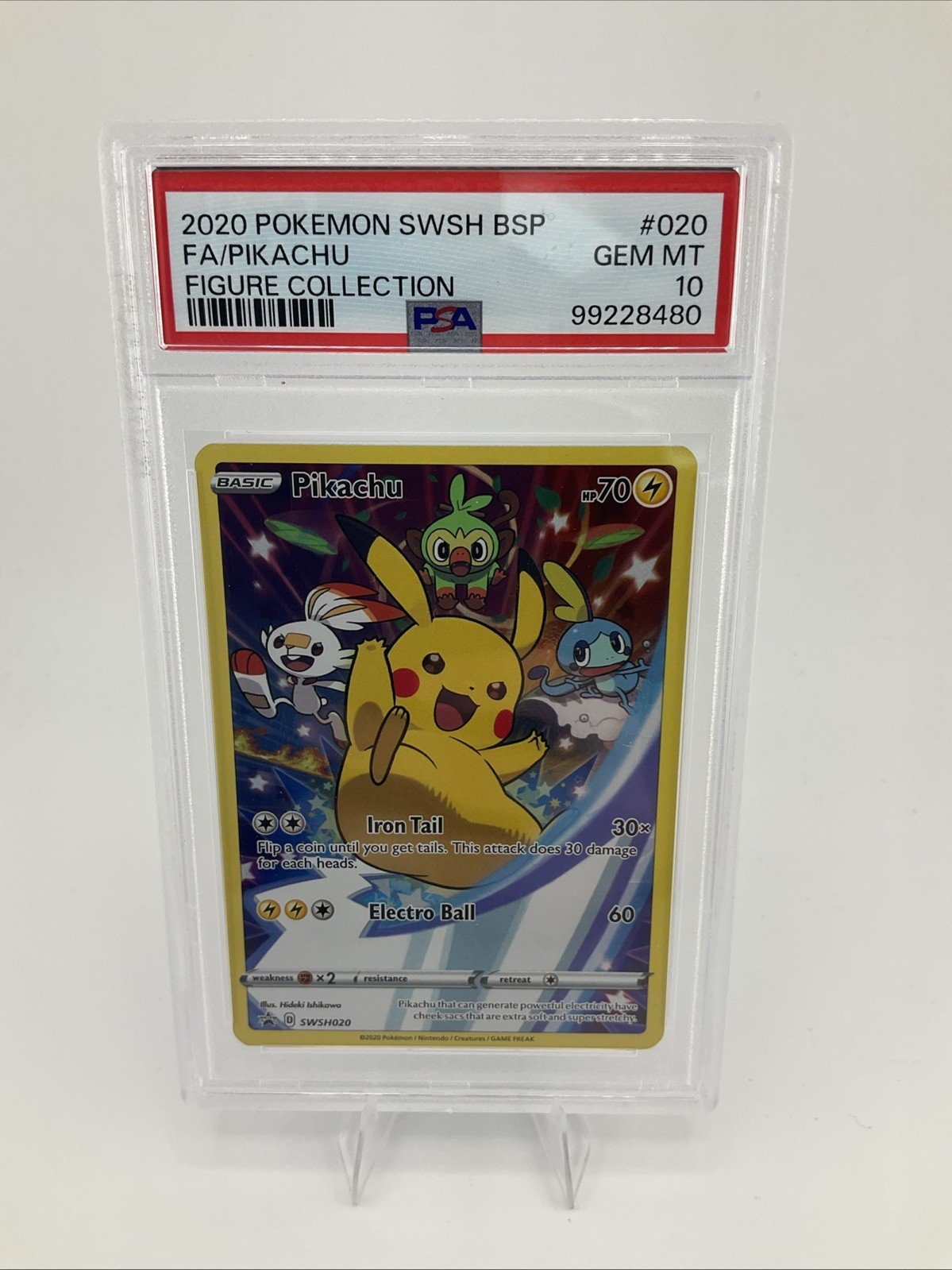 2020 Pokemon Pikachu SWSH020 Sword & Shield Black Star Promo Card PSA Gem Mt 10