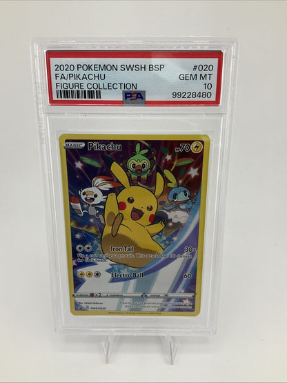 2020 Pokemon Pikachu SWSH020 Sword & Shield Black Star Promo Card PSA Gem Mt 10