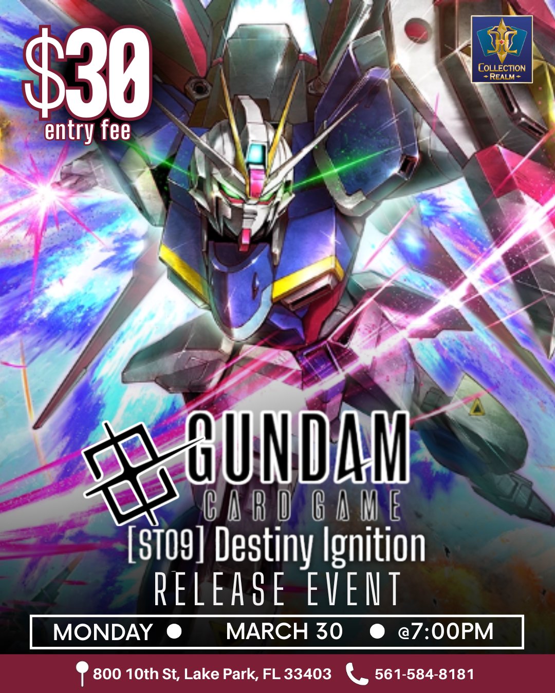 Gundam Card Game ST09 Destiny Ignition Release Event – March 30, Monday 7PM