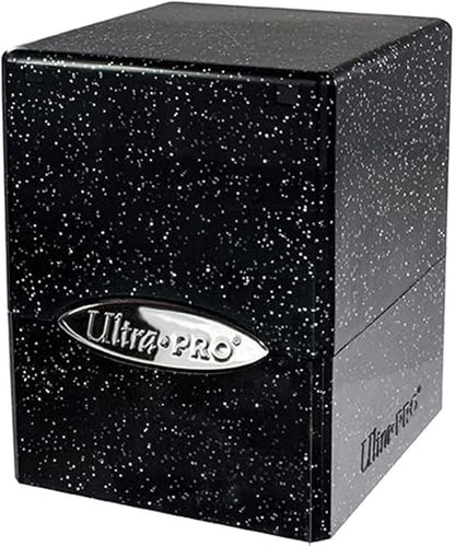Ultra Pro Satin Cube Deck Box Glitter Black – 100+ Card Storage for Pokemon TCG and MTG