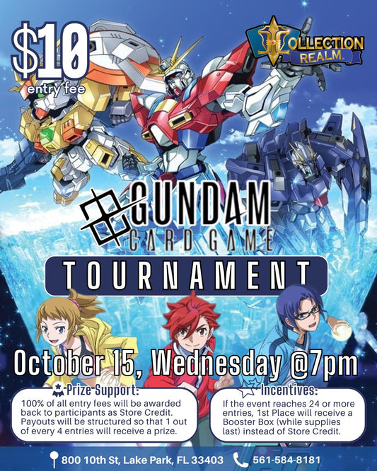 Gundam Card Game Tournament – Wednesday, October 15 at 7:00 PM