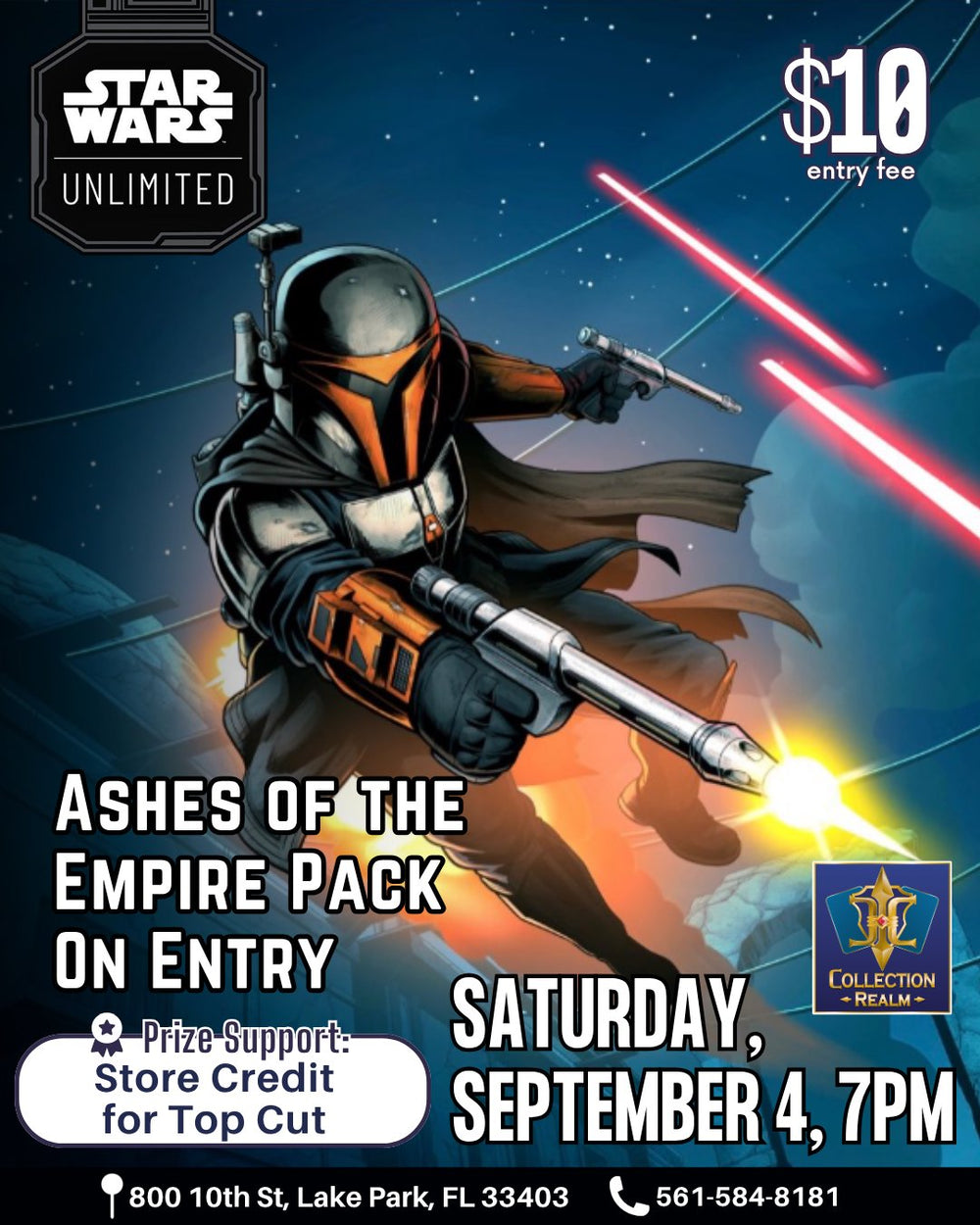 Star Wars Unlimited TCG Tournament – September 4, 2026 (Friday 7:00 PM)