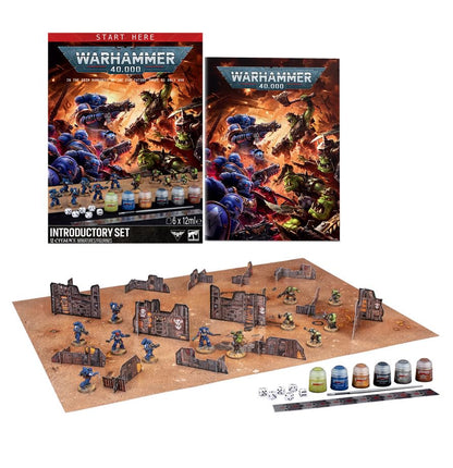 Warhammer 40,000 Introductory Set with 12 Citadel Miniatures, Paints, Hobby Tools & Guides