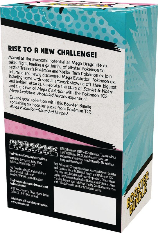 Pokemon - Mega Evolution: Ascended Heroes - Booster Bundle Pokemon - Mega Evolution: Ascended Heroes - Booster Bundle