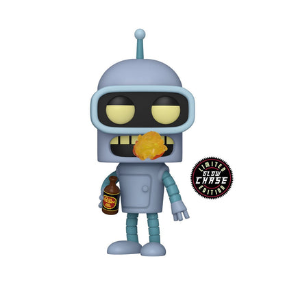 Bender Funko Pop! Animation Futurama - Approx. 4 1/2" Collectible Glow Chase Limited Edition Specialty Series Exclusive Vinyl Figure #1757 with Display Box Protector Case