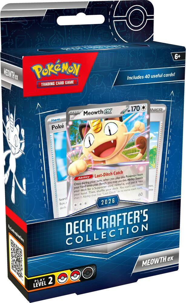 Pokémon Trading Card Game Deck Crafter's Collection Meowth ex with 39 Trainer Cards and Booster Pack