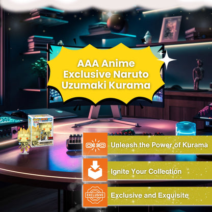 Naruto Uzumaki (Kurama Link Mode) Funko Pop! Naruto Shippuden - AAA Anime Exclusive Vinyl Figure # 1465  with Display Box Protector Case