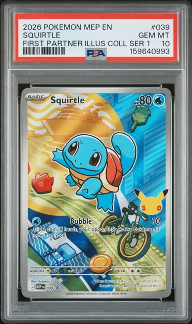 Pokemon Squirtle First Part PSA 10 0993