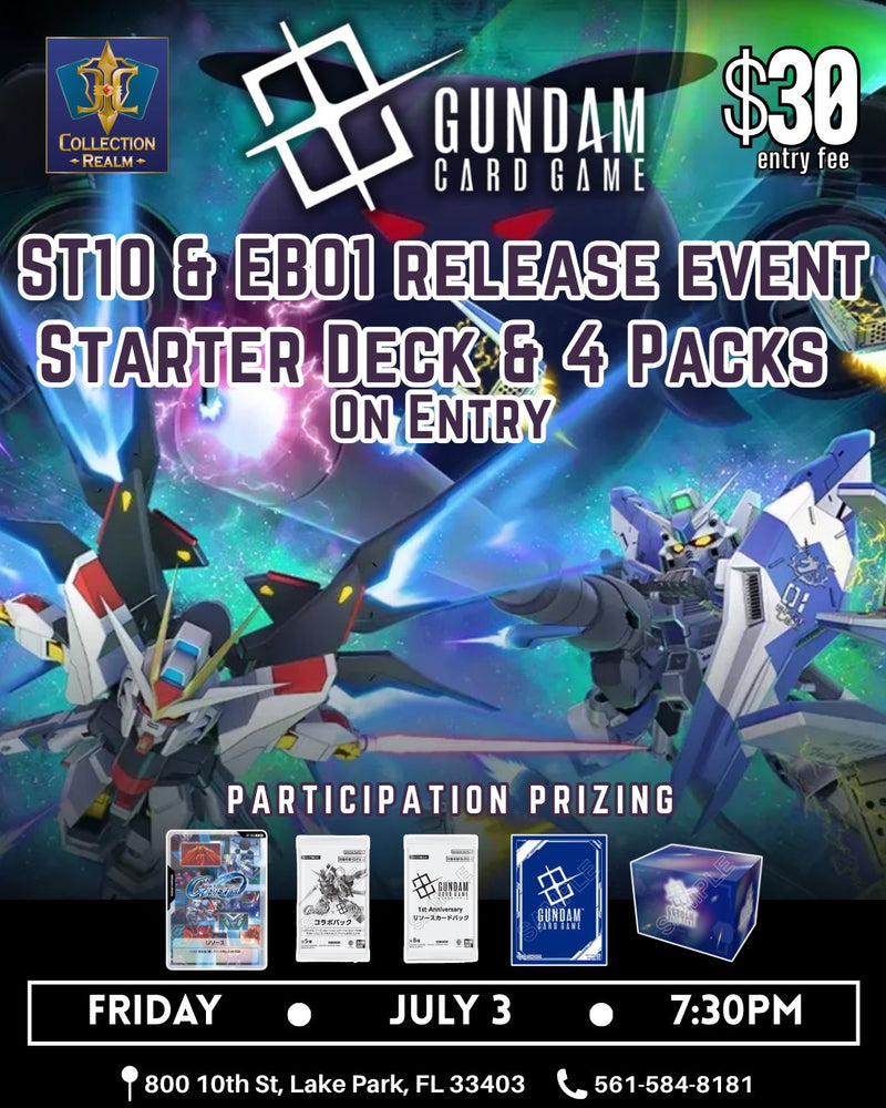 Gundam Card Game ST10 & EB01 Release Event – July 3, 2026 (Friday 7:30 PM)