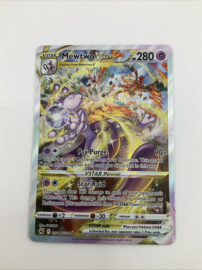 MEWTWO VSTAR 2023 POKEMON CROWN ZENITH GALARIAN GALLERY B GG44/70 NM!