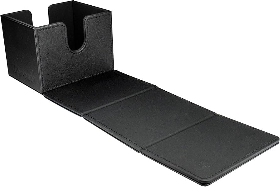 Ultra Pro Vivid Alcove Edge Deck Box Black for standard size trading cards, suitable for Pokemon TCG and MTG