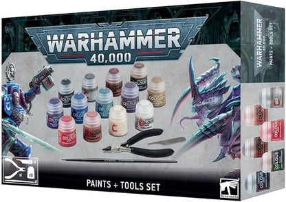 Warhammer 40,000 Paints + Tools Set Citadel Colour Miniature Hobby Starter Kit