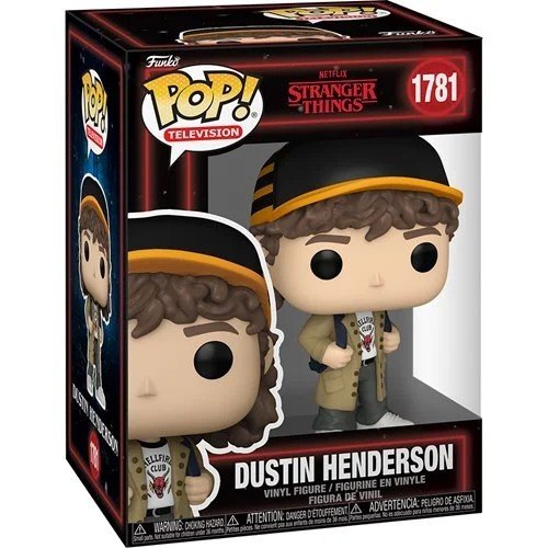 Dustin Henderson #1781 Funko Pop! Television Stranger Things Season 5 - Approx. 4" Collectible Vinyl Figure Bundled with Display Box Protector Case - Estimated Arrival: Oct. 2025 (PRE-SALE)
