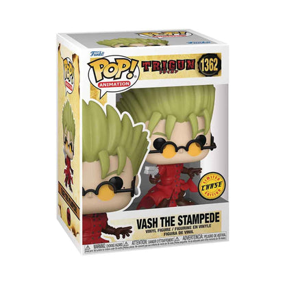 Vash The Stampede Funko Pop! Animation Trigun - Chase Limited Edition Vinyl Figure #1362 with Display Box Protector Case