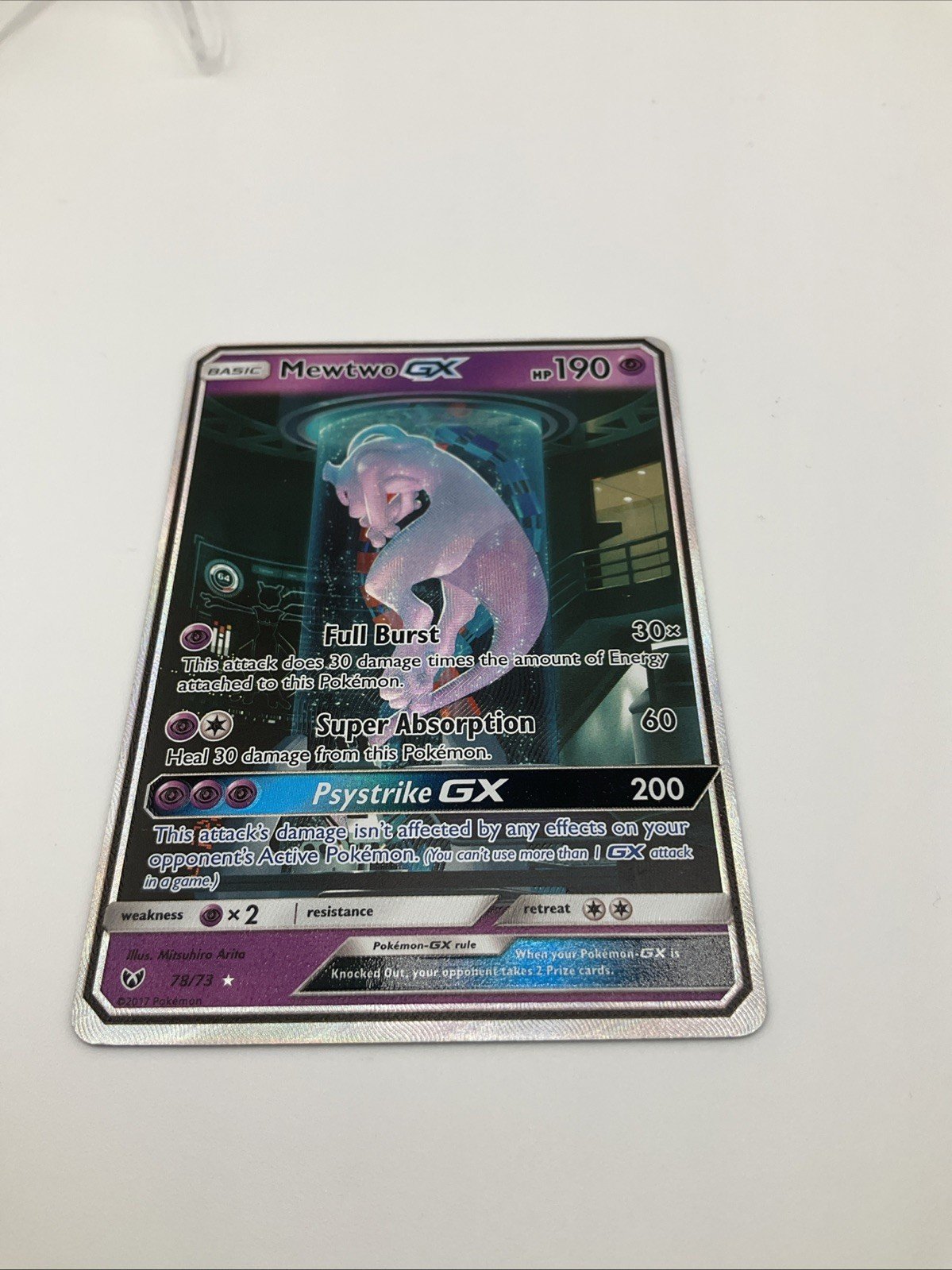 Pokémon TCG Mewtwo GX 78/73 Shining Legends Holo Rare Mewtube LP/NM Holo Secret Rare