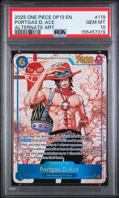 One Piece Portgas Ace Alt PSA 10 7319