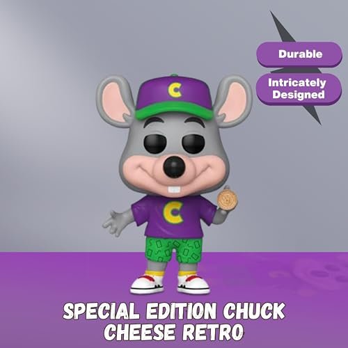 Retro Chuck E. Cheese Funko Pop! Ad Icons - Collectible Vinyl Figure #186 with Display Box Protector Case