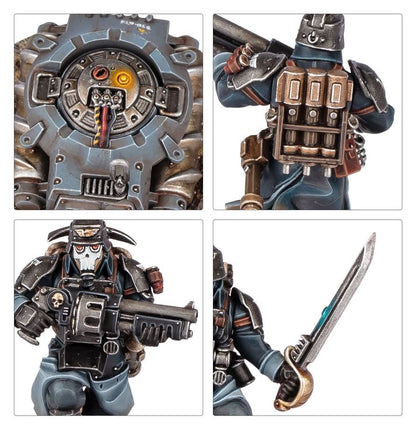 Warhammer 40,000 Astra Militarum Death Korps of Krieg Combat Engineers Set – 5+1 Plastic Miniatures Kit with Customisable Weapons, Remote Mine, Transfer Sheet, Citadel Bases (PRE-ORDER)