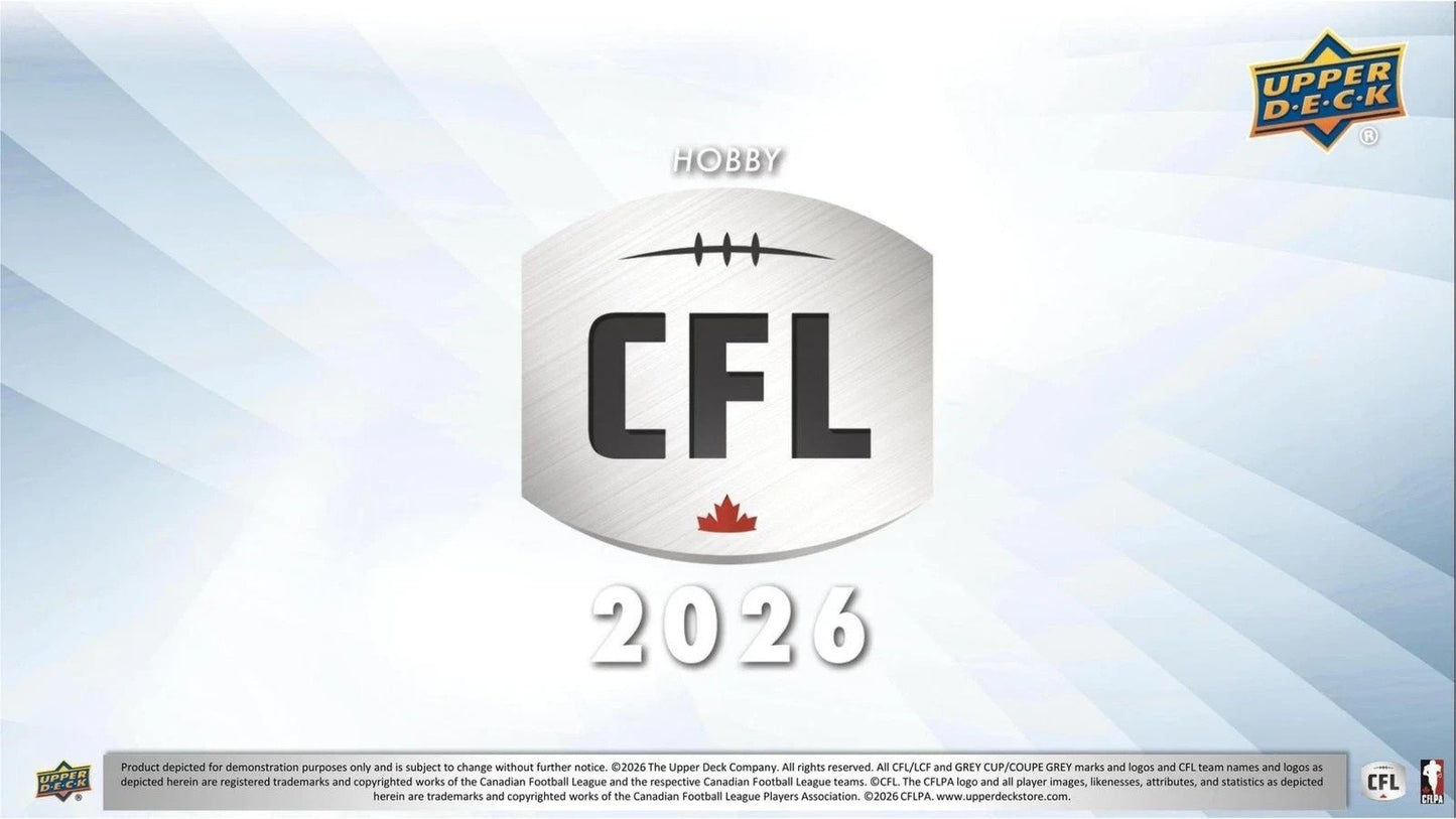 2026 Upper Deck CFL Football Trading Card Hobby Box