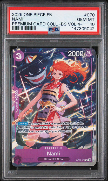 One Piece Nami OP09-070 PSA 10 5042 Graded Trading Card