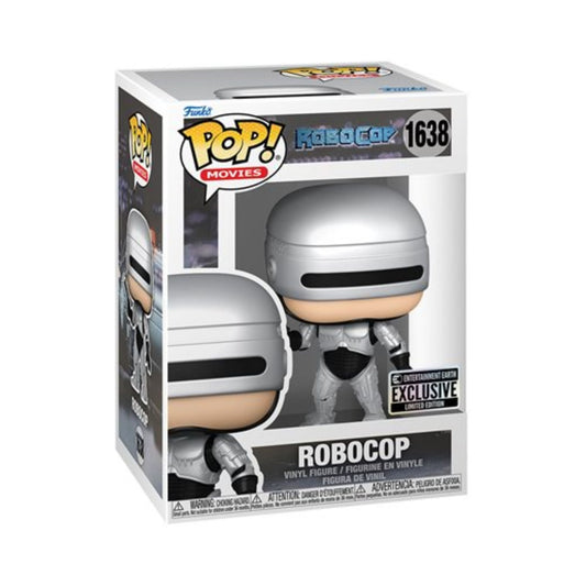 Metallic Robocop Funko Pop! Movies - Entertainment Earth Exclusive Limited Edition Vinyl Figure #1638 with Display Box Protector Case