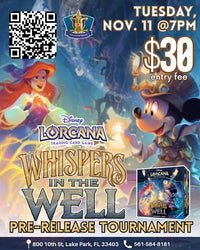 Disney Lorcana TCG Whispers In The Well Pre-Release Tournament (November 11, 7 PM, Tuesday)