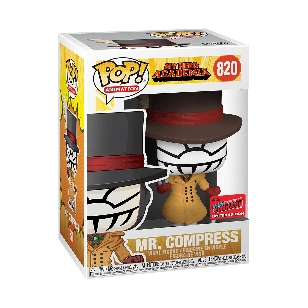 Funko Pop! Vinyl: MHA - Mr. Compress #820 - New York Comic Con Hot Topic