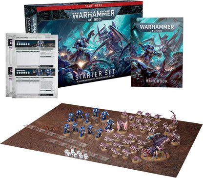 Warhammer 40,000 Starter Set Tabletop Miniatures Game with Space Marines and Tyranids