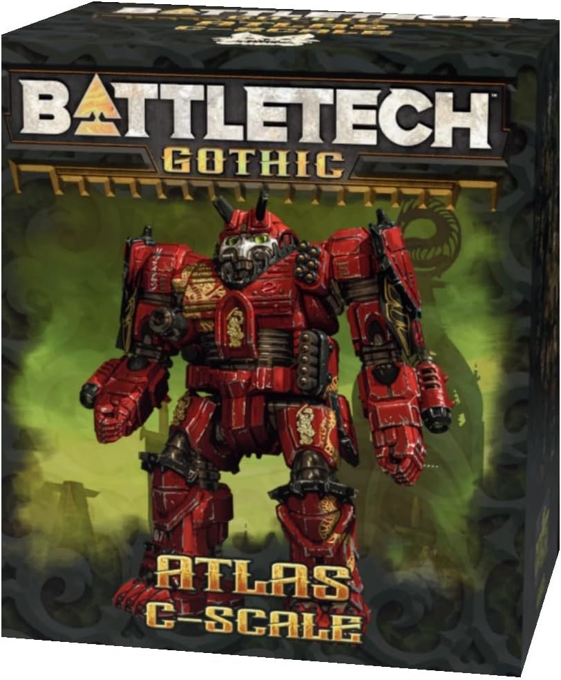 Gothic Atlas C-Scale BattleTech Miniature – 100mm+ ‘Mech with 5 Interchangeable Heads, Bas-Relief Statues & Back Tabards | Customizable Tabletop Model Kit