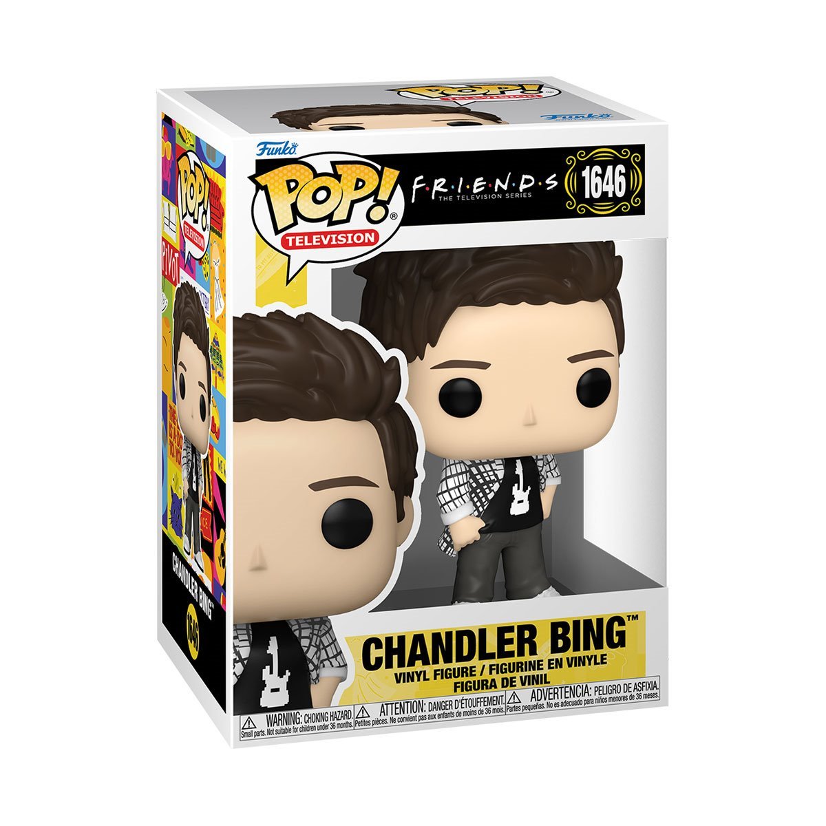 Friends Wave 6 Funko Pop! Case of 6 - Ross Geller Armadillo 1648, Rachel Green with Cat 1650, Phoebe Buffay 1647, Monica Geller Mockolate 1649, Joey Tribbiani Superman 1645, and Chandler Bing Flashback 1646 - Approx. 3 3/4" Vinyl Figure