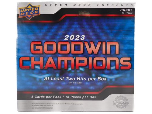 2023 Upper Deck Goodwin Champions Hobby Box, Factory Sealed, 18 Packs, Sports Trading Cards, Collectible Card Box for Collectors