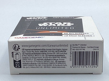 Star Wars: Unlimited Premium Art Sleeve Card Back Orange Gamegenic
