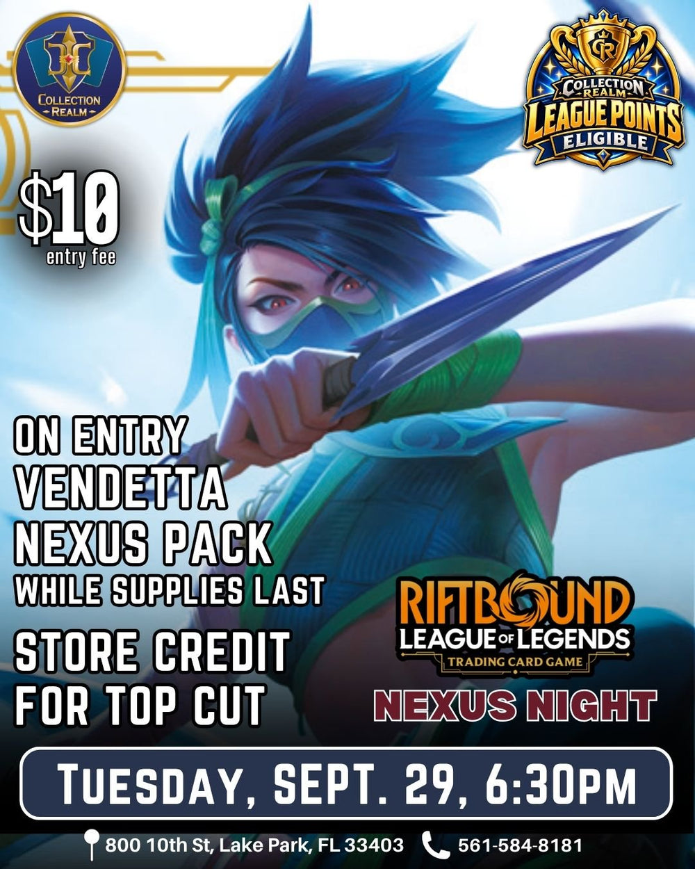 Riftbound: League of Legends TCG Nexus Night – September 29, 2026 (Tuesday 6:30 PM)