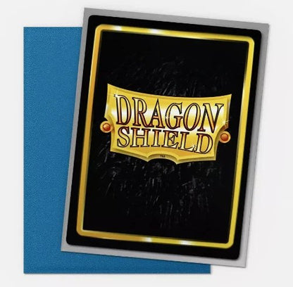 Dragon Shield Dual Matte Sleeves Blue & Silver 100 ct – 25th Anniversary Special Edition, Matte Dual Card Sleeves with Silver Interior, Standard Size TCG Protection