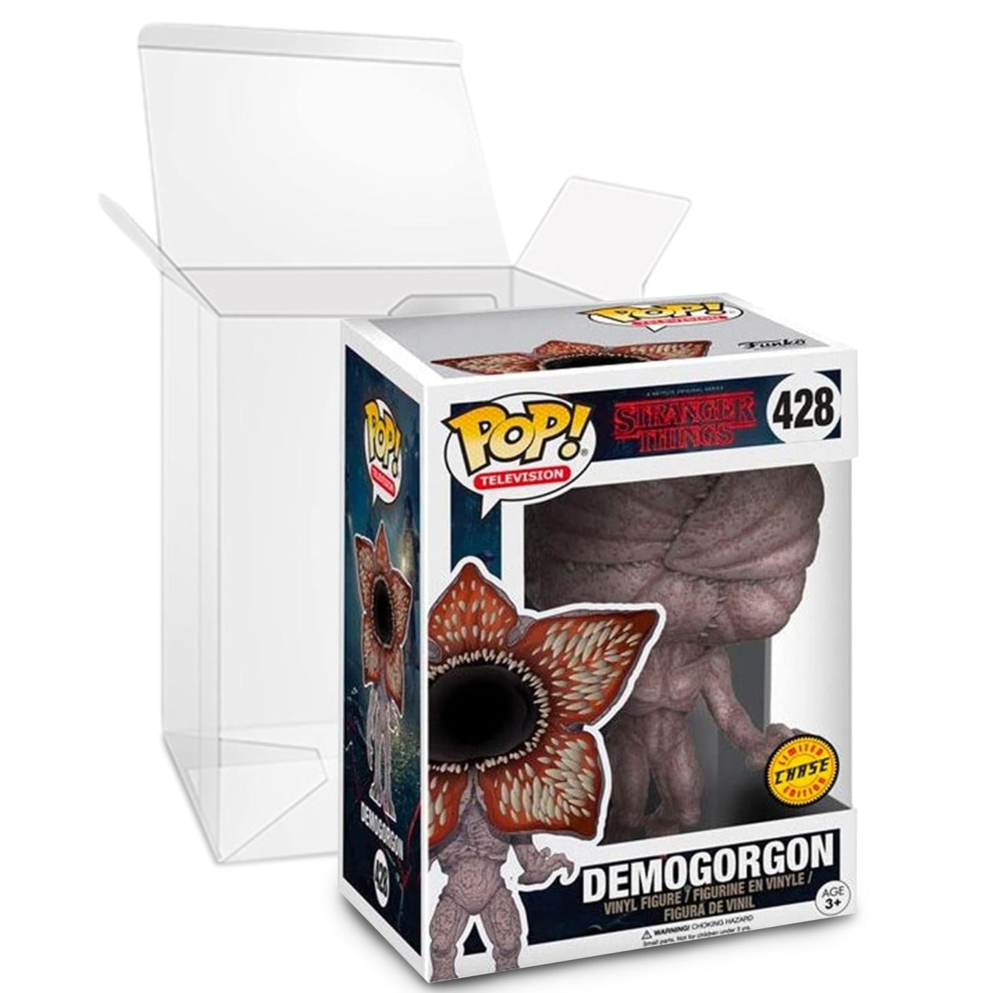 Demogorgon Funko Pop! Television: Stranger Things  - Chase Limited Edition Collectible Vinyl Figure #428 with Display Box Protector Case