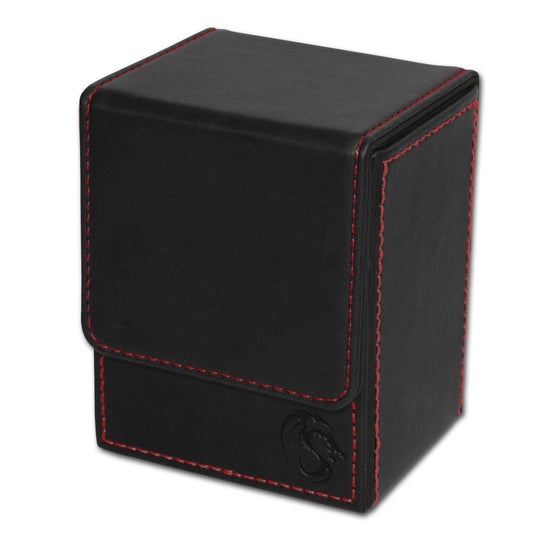 BCW black magnetic closure deck box for trading card storage and protection.